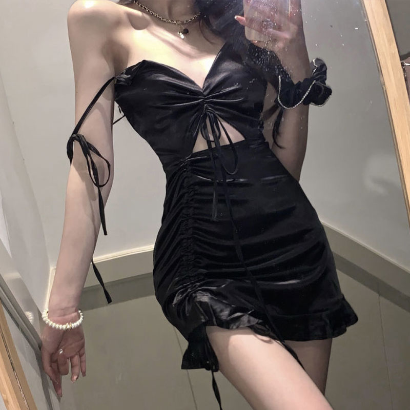 Formal Wear For Women Xl - Abito Sexy in raso nero abito