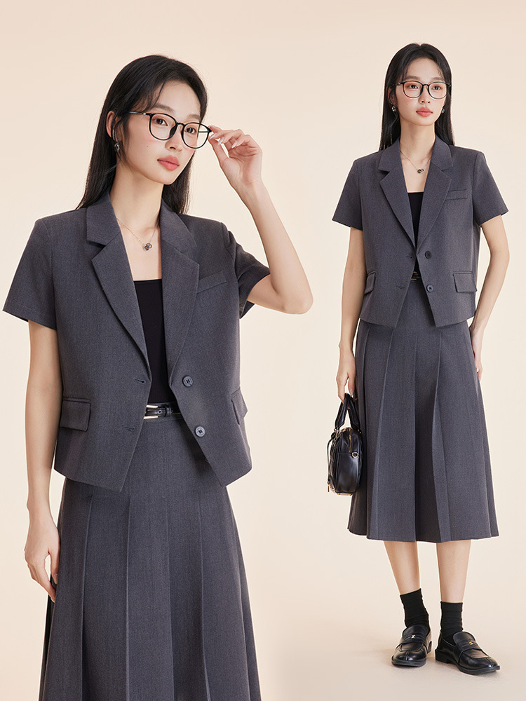 Women'S Formal Wear Petite - Completo grigio da donna per autunno