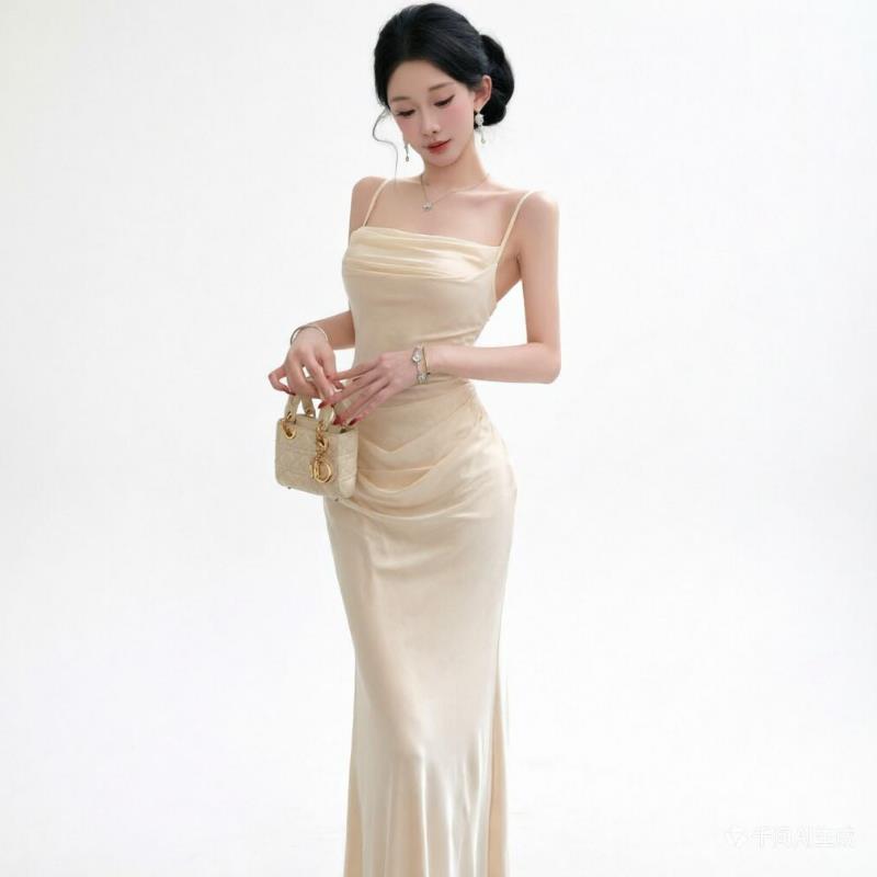 Abito Elegante in Rete Beige,  - Formal Wear For Women Xl recensione e prezzo