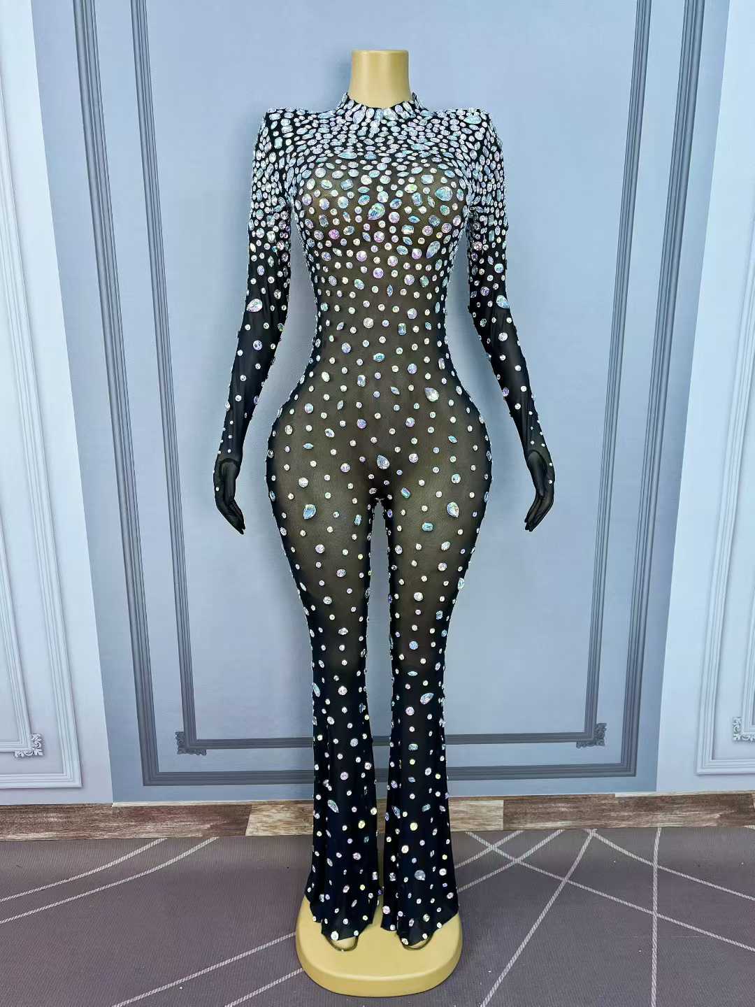 Tuta elegante con strass AB e  - Women'S Semi Formal Evening Wear recensione e prezzo