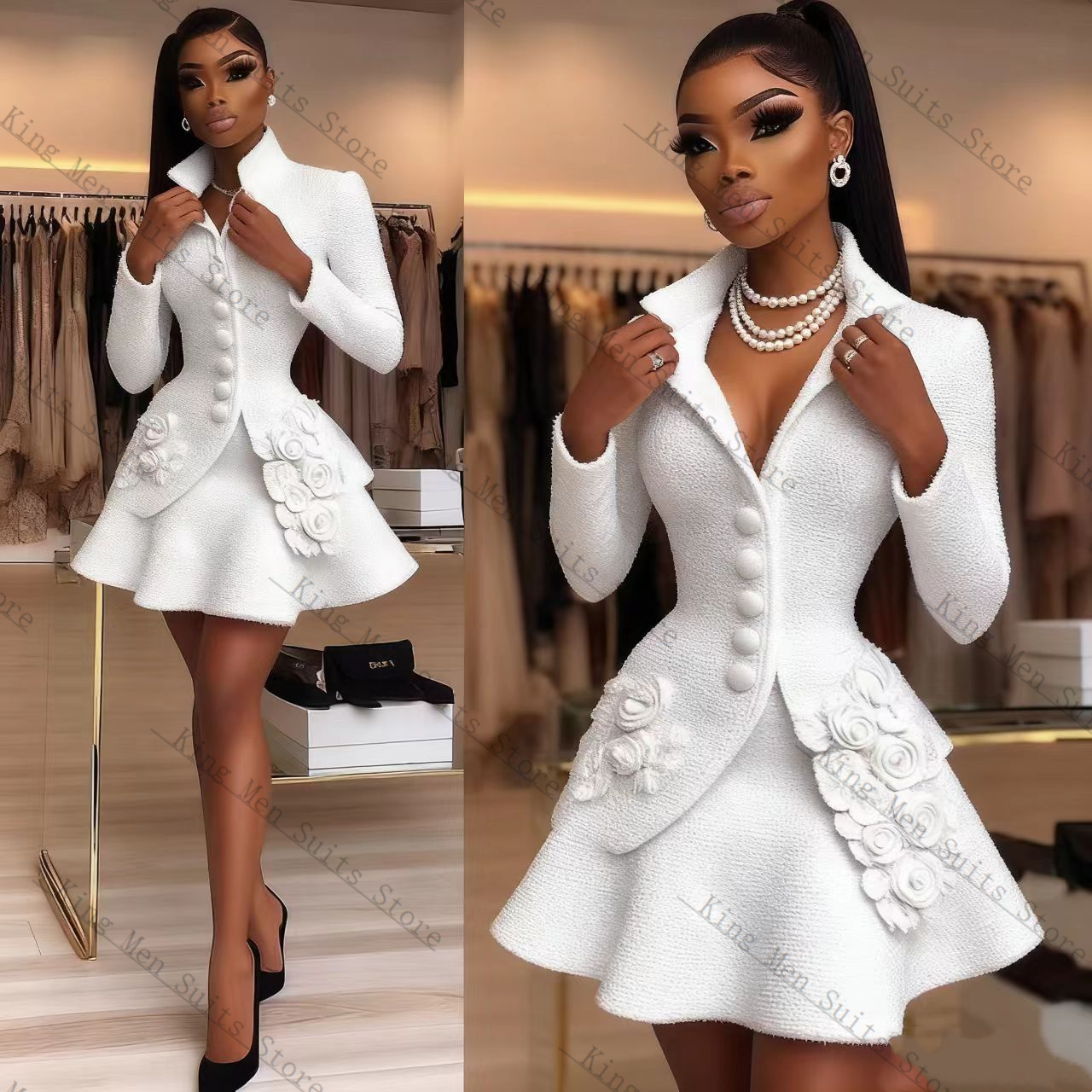 Abito da donna bianco di lusso - Women'S Formal Wear Tuxedo recensione e prezzo
