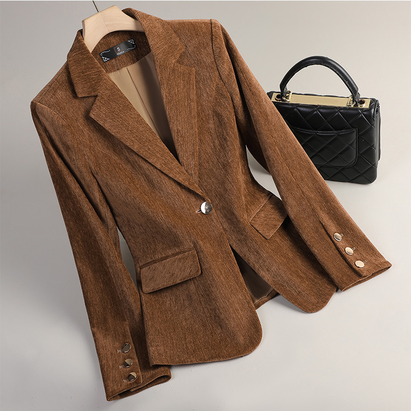 Blazer in Velluto Giallo Oro p - Women'S Office Formal Wear For Ladies recensione e prezzo