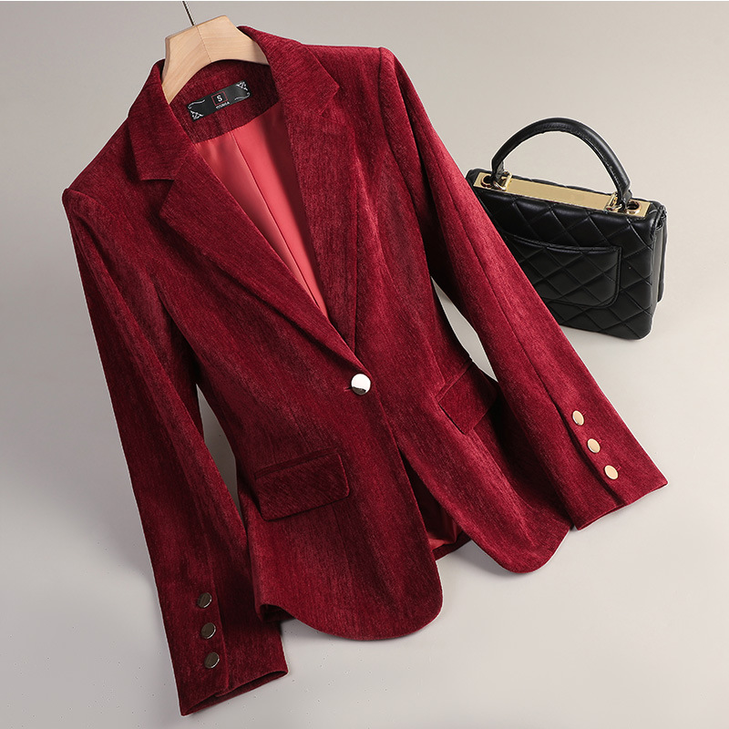Blazer in Velluto Giallo Oro p - Women'S Office Formal Wear For Ladies recensione e prezzo