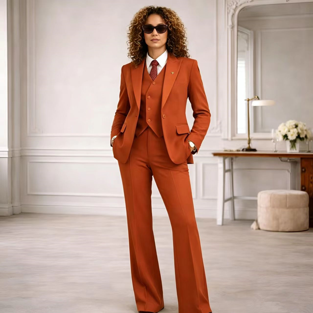 Completo da Donna Rust 3 Pezzi - Women Formal Wear Tailor recensione e prezzo