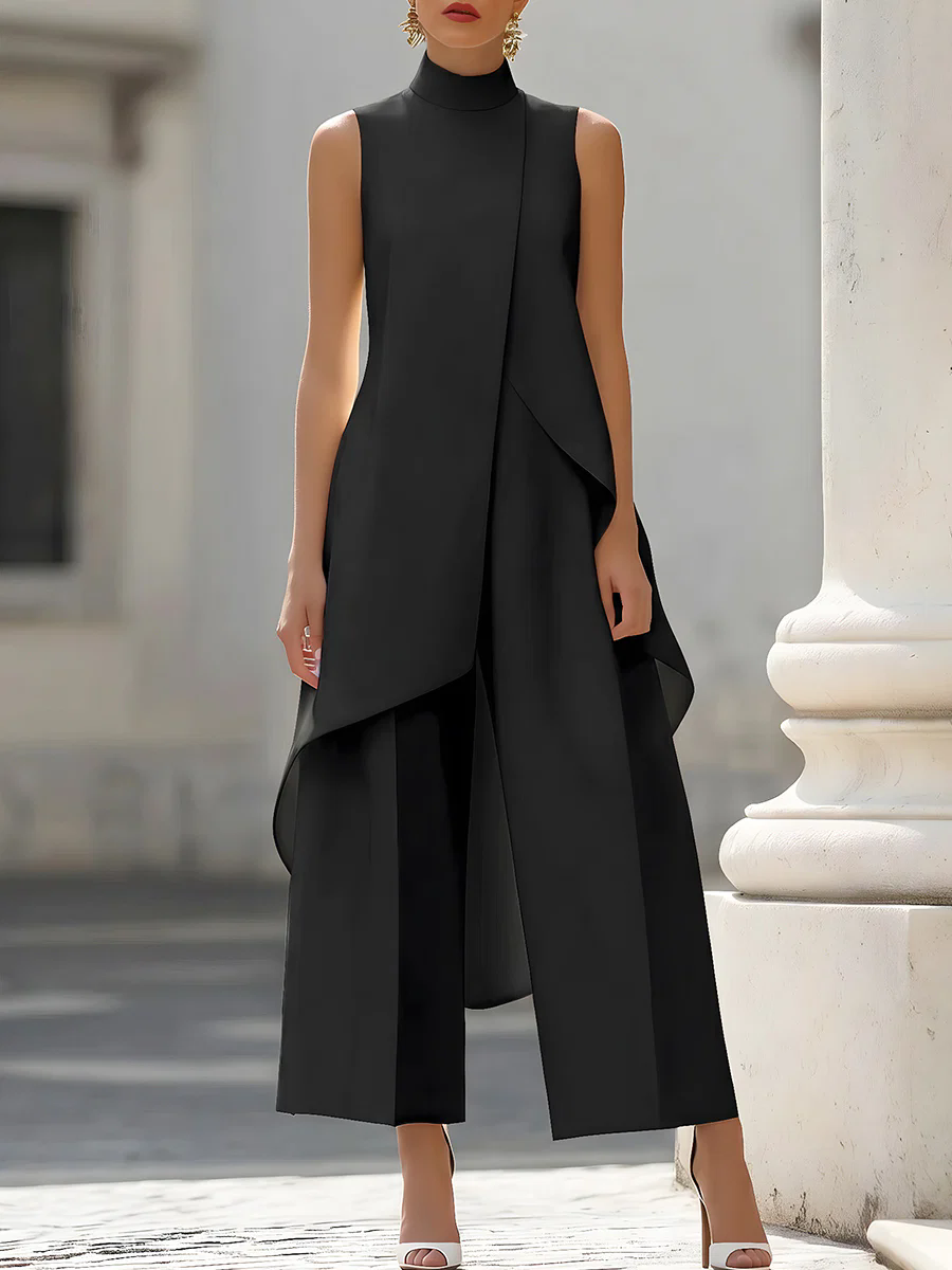 Tuta senza maniche con collo a - Women Formal Wear Pants recensione e prezzo