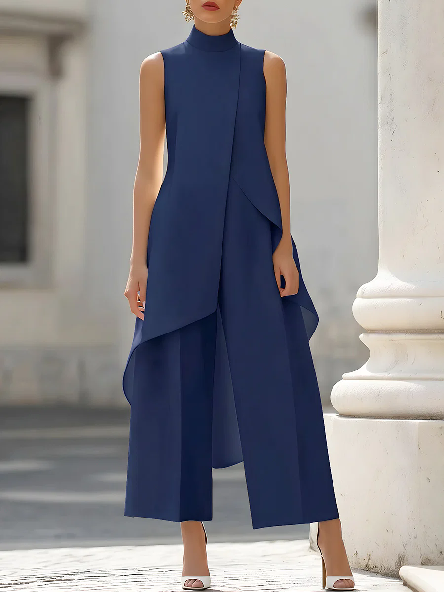 Tuta senza maniche con collo a - Women Formal Wear Pants recensione e prezzo